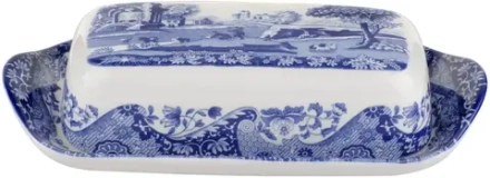 Spode Синяя итальянская масленка 20х10см.