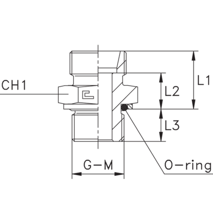 Штуцер FH DS08 BSP 1/4" (корпус) CAST