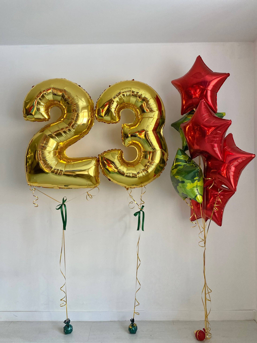 Шары на 23 февраля камуфляж №4779