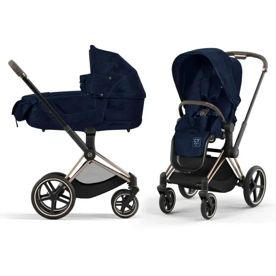 Коляска 2 в 1 Cybex Priam 4 Rebellious Luxury Denim Blue