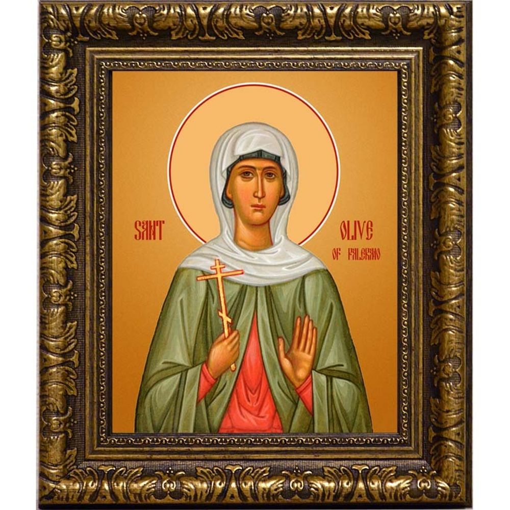 Оливия (Олива) Палермская святая мученица. Икона на холсте.