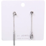 Серьги «ЭЛЛОДИ», винтаж, цвет золото и серебро, 6,4*2см