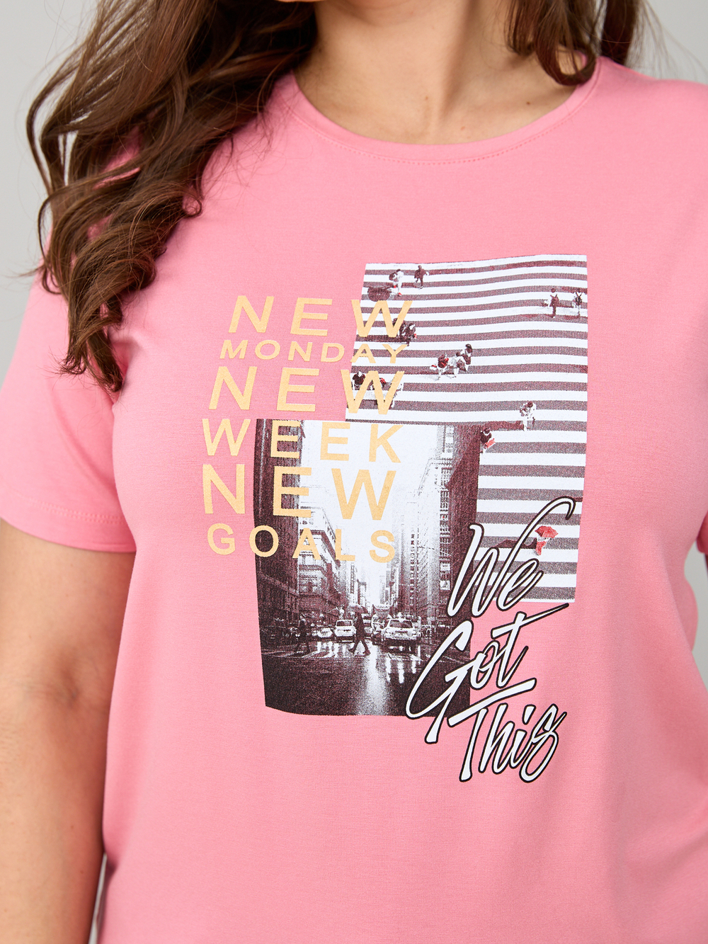 Футболка Фв-107/розовый-город