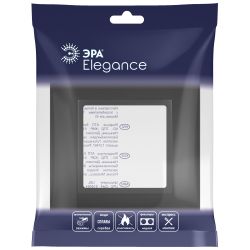 Рамка для розеток и выключателей ЭРА Elegance 14-5011-05 Classic, на 1 пост, антрацит