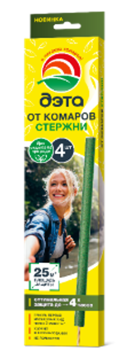 ДЭТА стержни от комаров 4 шт.