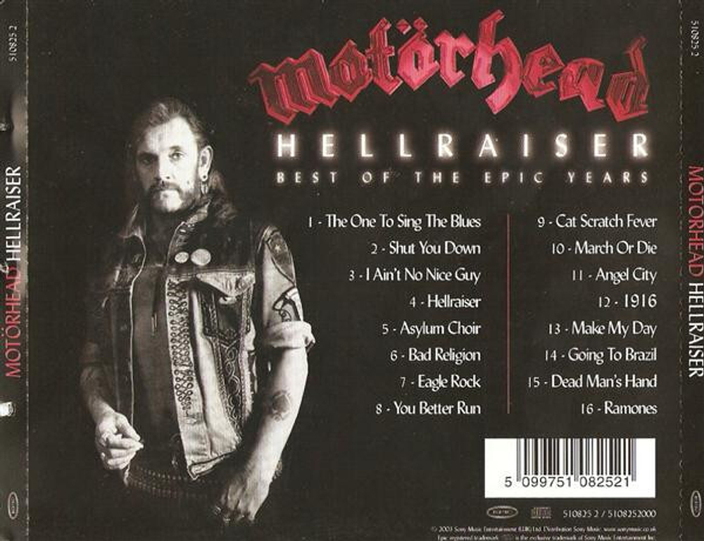 CD Motorhead - Hellraiser - Best Of The Epic Years (Великобритания 2003г.)