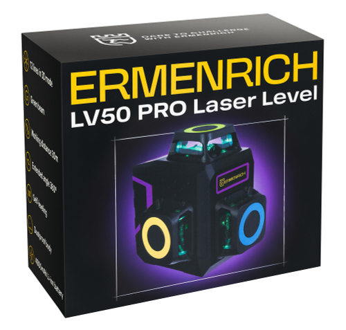Лазерный уровень Ermenrich LV50 PRO, фиолетовый