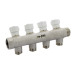 Коллектор UNI-FIT 3/4x1/2 н.р на 4 вых c вентилями