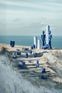 Приставной столик Testa di Moro Woman Blue 11526B