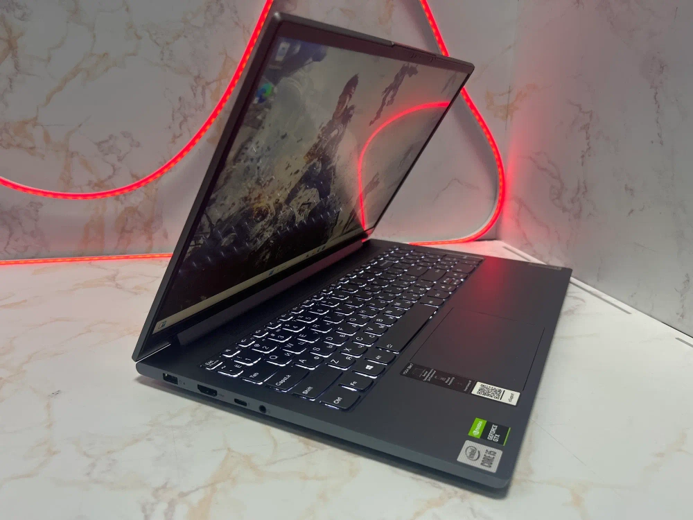 Ноутбук Lenovo Yoga Slim 7 15IMH05 (82AB003LRU) 15.6"/Intel Core i5 10300H/RAM 8GB/SSD 512GB/GeForce GTX 1650 4GB/1920*1080/IPS/Windows 11/Подсветка кл-ры: LED/Серый. Состояние: B1