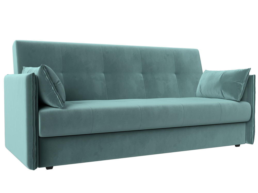 Диван-книжка Лига-018, Бирюзовый, Велюр, 117837