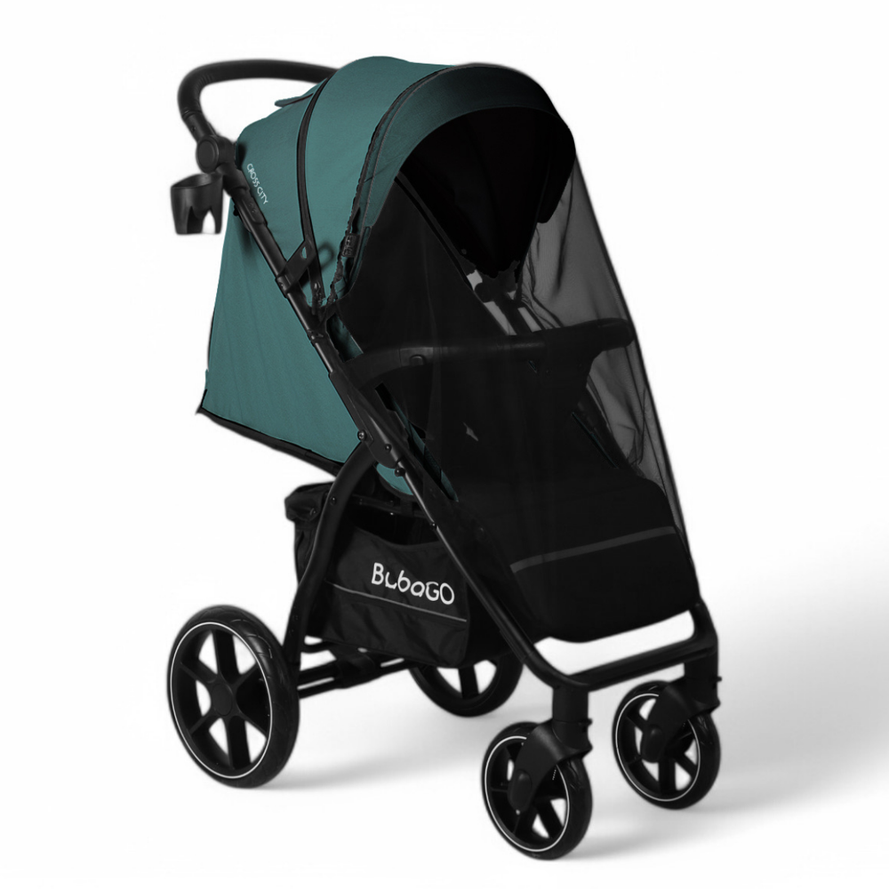 Коляска детская прогулочная BubaGo арт.BG 155-4 MODEL CROSS City цвет Зеленый\Green