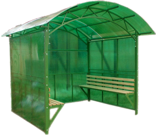 Остановочный павильон А-77 сотовый поликарбонат