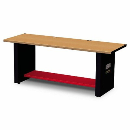 519 RB1 H1 Верстак бестумбовый низкий, столешница из дерева, красно-черный, USAG (Италия)
