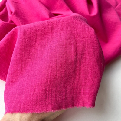 Хлопок "под Лён" Фуксия