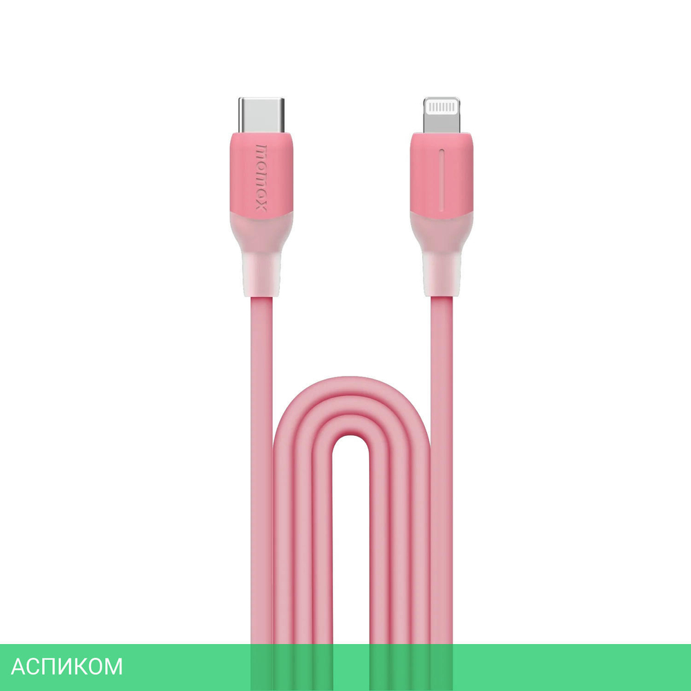 Кабель Momax 1-Link DL53P USB-C/Lightning 1.2м Pink