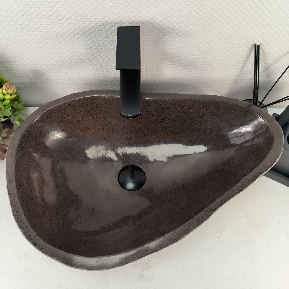 Каменная раковина из речного камня RS-05033 (58*38*15) 0857 из натурального камня
