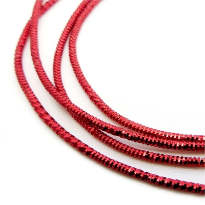 Канитель/трунцал мягкая, фигурная KAN/MN, 1 мм, глянец, яркий кармин