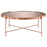 Столик josen, D85 см, розовый/медный