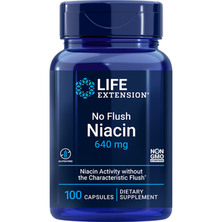 No Flush Niacin 640 мг 100 капсул Life Extension