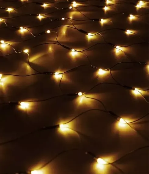 Светодиодная сетка 2*2 м., 24V, 256 теплых белых LED ламп, черный ПВХ, LTC (NTL256M-11-1WW)