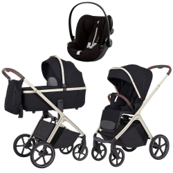 Коляска Carrello Vector CRL-6550 и автокресло Cybex Cloud G i-Size Moon Black Plus 3 в 1 Pearl Black