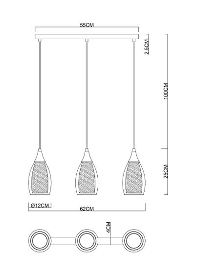 Подвесной светильник Arte Lamp Barry A7951SP-3BK