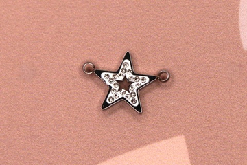 Коннектор звезда белая эмаль 17х13 мм