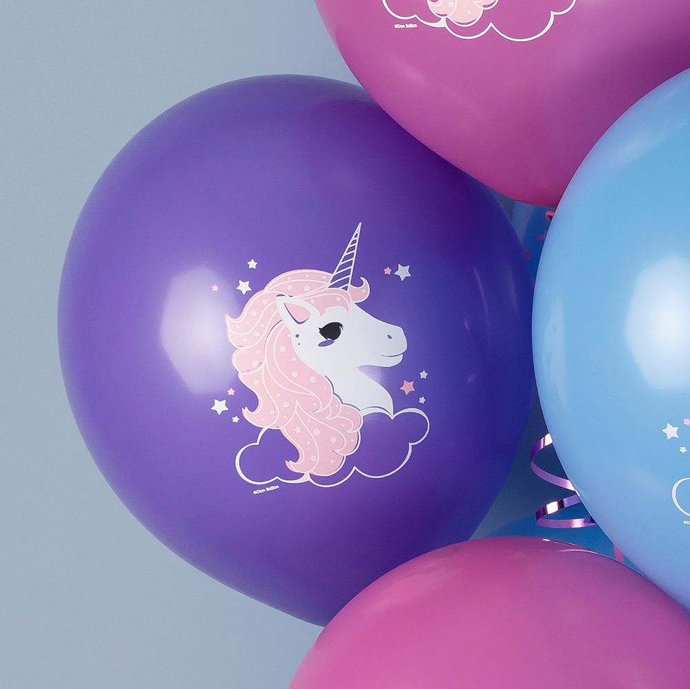 Шар (12''/30 см) Нежный единорог, Ассорти, пастель, 1 ст, 25 шт.