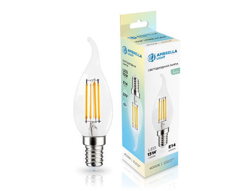Лампа светодиодная Filament 351524 LED CF35 15W E14 4000K 220-240V