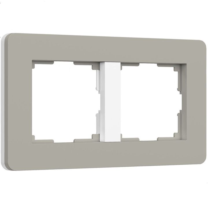 Рамка Werkel Split на 2 поста дымчатый/белый W0023067 4690389206061