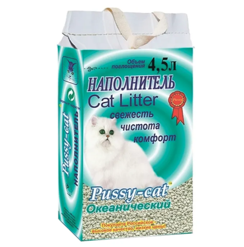 Наполнитель для кошек Pussy Cat Океанический 4.5л/2.8кг
