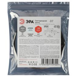 Светодиодная лента ЭРА LS2835 -4,8-60-12-6500K-IP20-1 year-5m