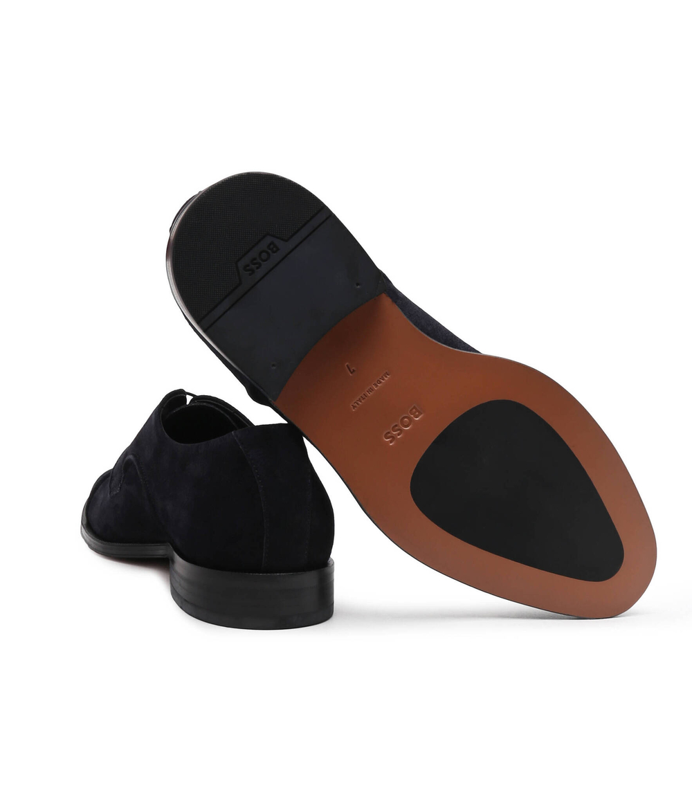 Кожаные дерби derrek_derb_sdctly BOSS BLACK - темно-синий(50514947)