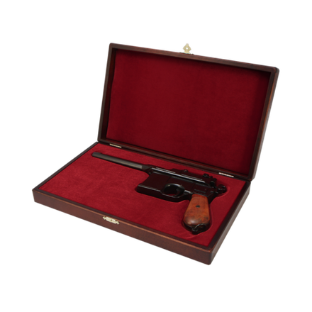 Denix Пистолет Маузер с накладками из дерева в подарочном футляре (сборный комплект)