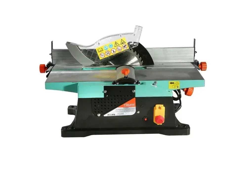 Станок деревообрабатывающий распиловочный, двигатель щеточный, 2000 Вт, диаметр диска 210мм, глубина реза 80мм, ширина строгания 155мм
