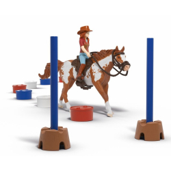 Schleich Horse Club - Западное приключение Ханна + жеребец породы пейнт хорс 42775