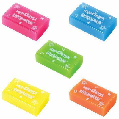 Ластик 38х24х12мм, "Неончики" прямоугольный, экологичный ПВХ, ассорти 228077 (ЮНЛАНДИЯ)