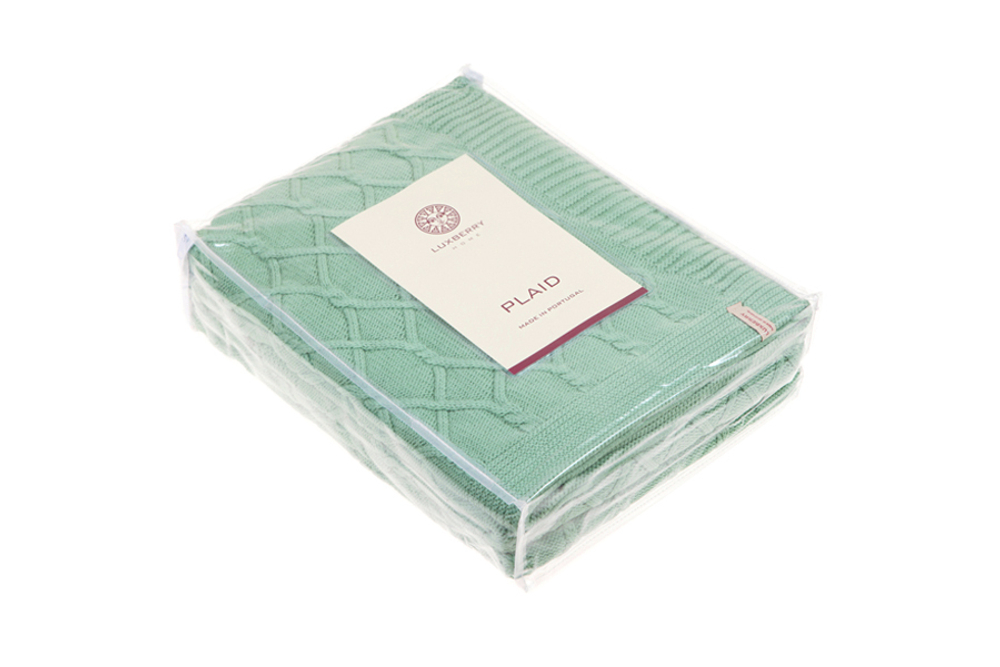 Плед 150х200 Luxberry Lux 34 весенняя зелень Португалия упаковка