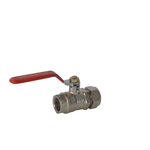 Кран шаровой латунь Ду 15х1/2" Ру50 ВР/обжим рычаг красный STAHLMANN SVLF1501/2NEF