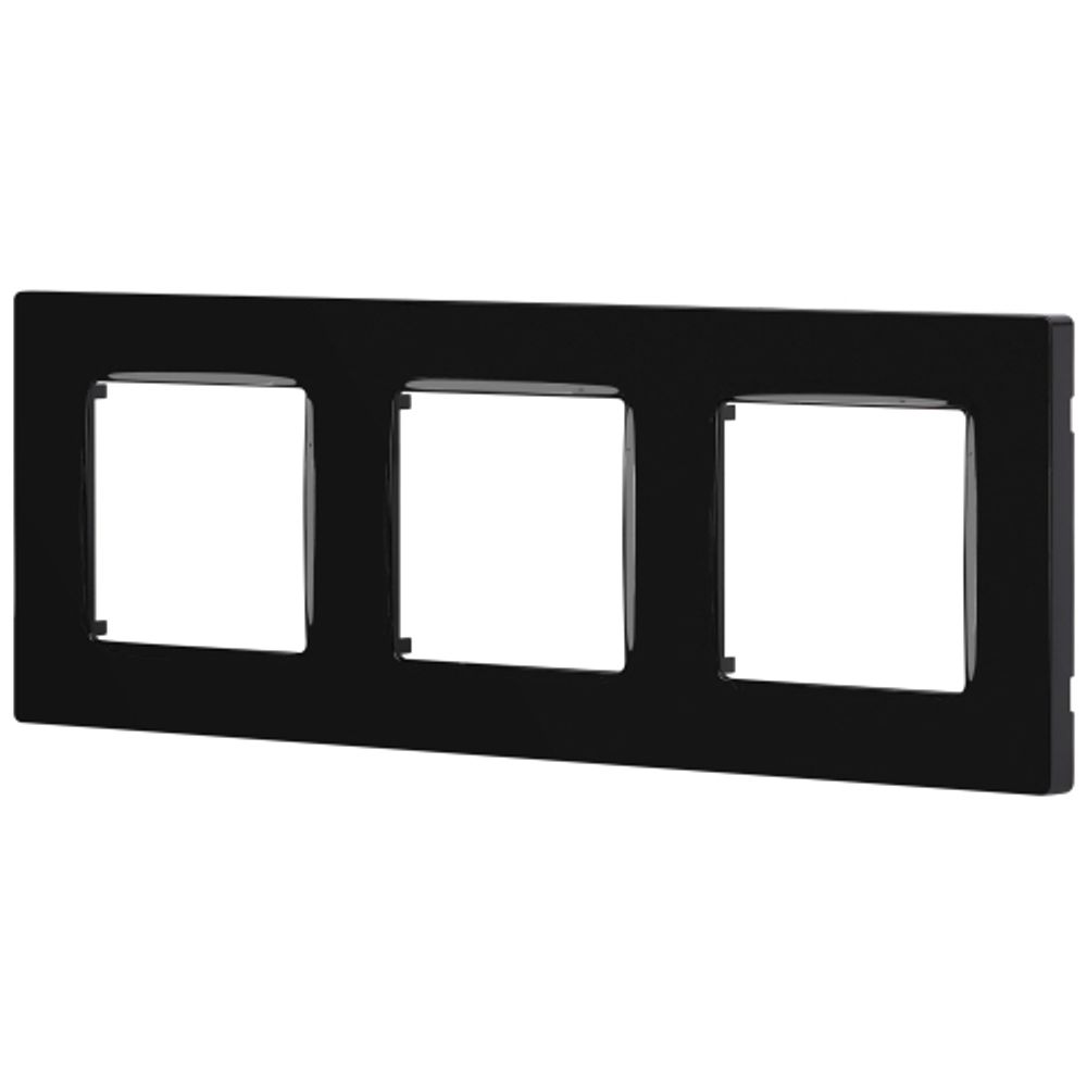 Рамка для розеток и выключателей ЭРА Серия 12 12-5203-06 на 3 поста, Классик, чёрный