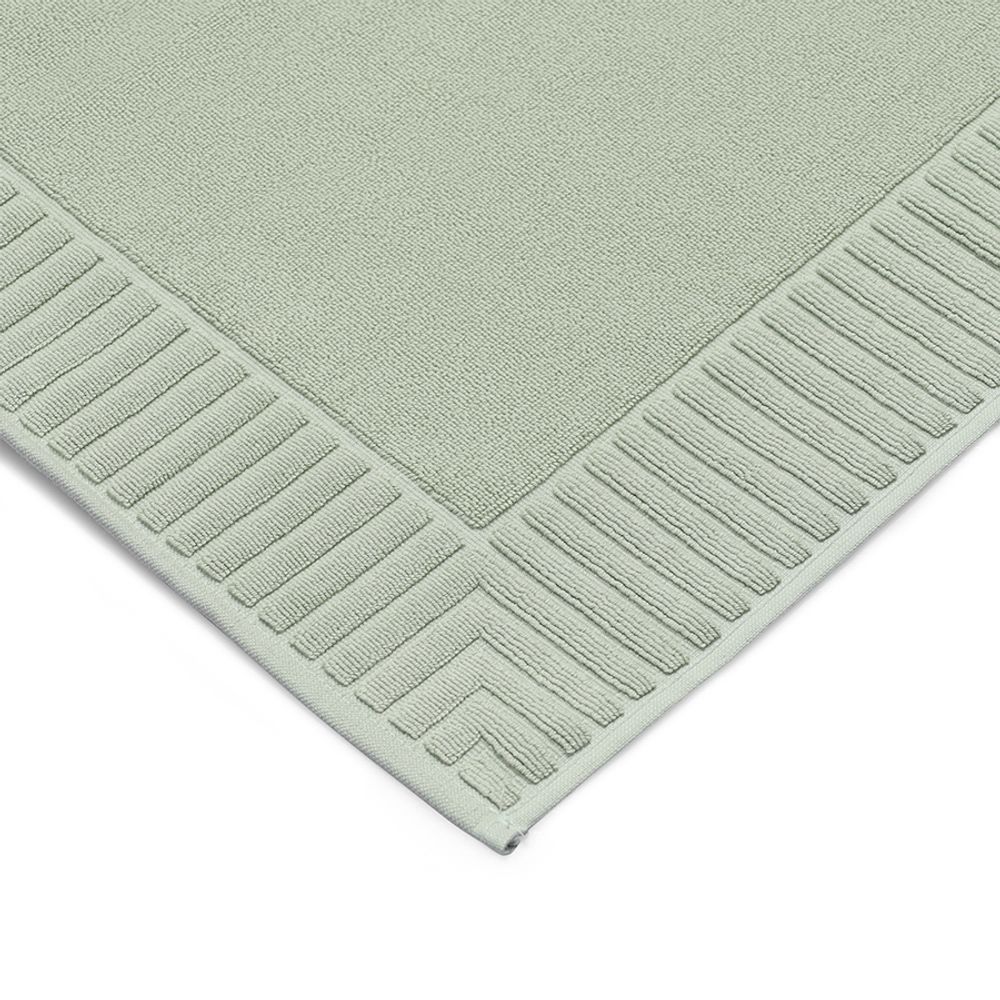 Коврик для ванной с фактурным бортиком мятного цвета из коллекции Essential, 50x80 см