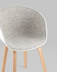 Стул Hey Soft, белый с серой обивкой