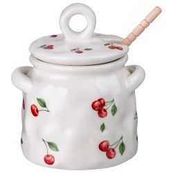 БАНКА ДЛЯ МЕДА LEFARD "CHERRY" 11,5*10,5*1,*5 СМ 450 МЛ