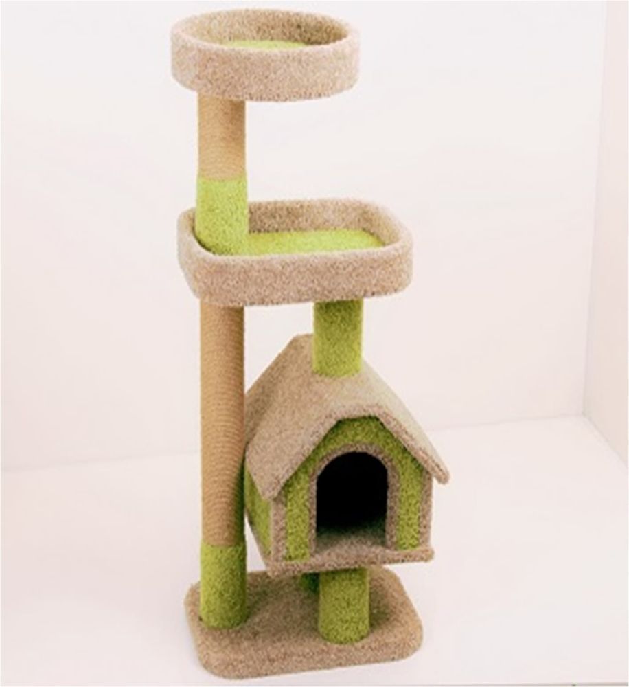 Когтеточка Кошкин дом № 7выс.1300 осн.580*420 ковролин джут(ЕТК ЗОО)