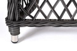 "Катания" обеденная группа плетеная на 6 персон, цвет графит