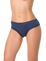 Трусики-слипы из деликатного хлопкового полотна (Размер: L) (Цвет: темно-синий)
