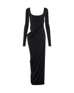 Платье Wave sleeve, Черный