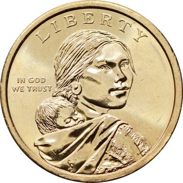 1 доллар (dollar) 2011 P США «Коренные Американцы - договор с Вампаноагами(трубка мира)»