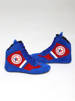 Борцовки для САМБО на шнурках синие